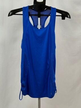 Danskin Now Blue Mesh Racerback Athletic Tank Top Size L